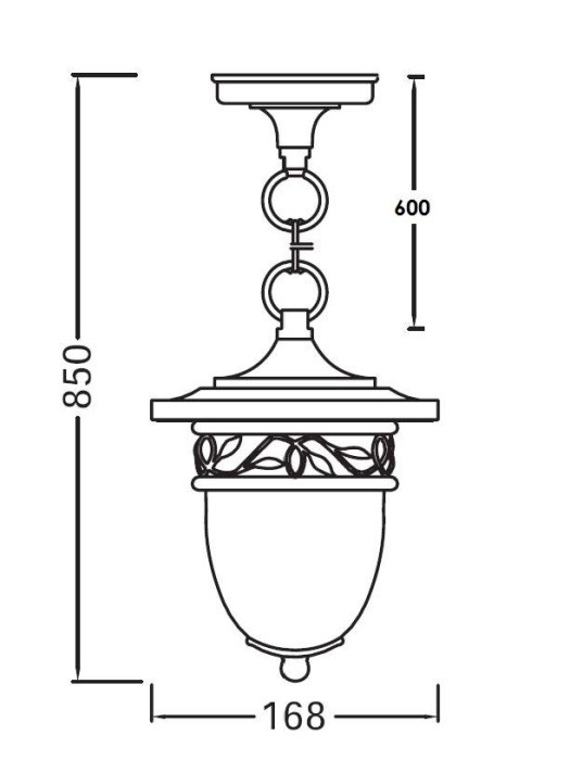 Уличный светильник подвесной  87205S Gb Oasis Light