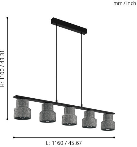 Подвесной светильник Hilcott 39855 Eglo