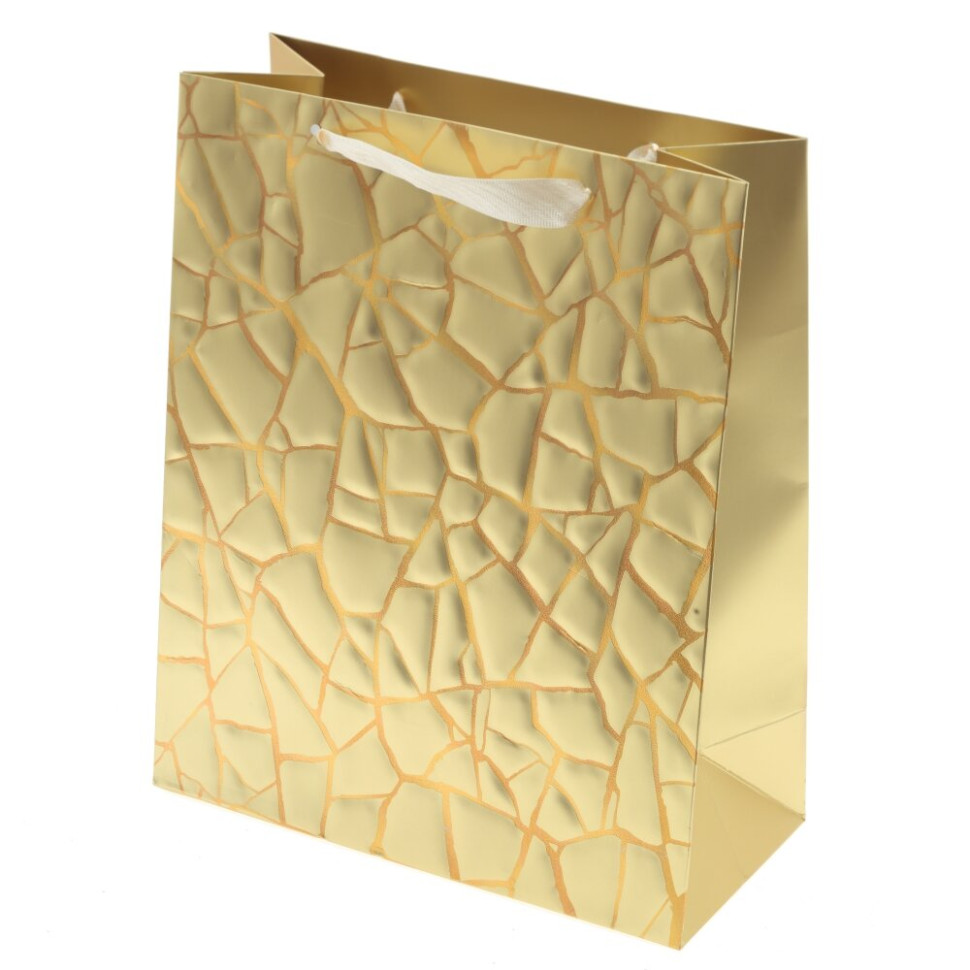 Пакет подарочный M (бумага 230г/м2, блок микс 12шт), L26 W12 H32 см, 4в.