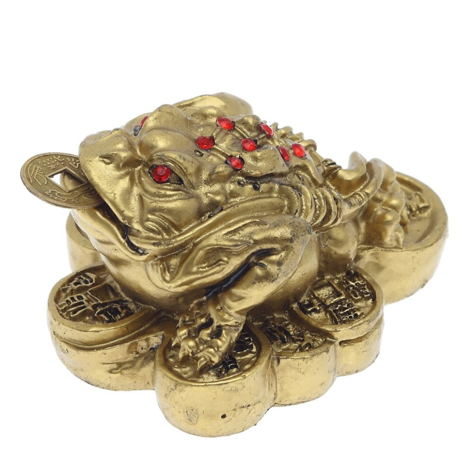 Фигурка декоративная "Лягушка денежная", L6 W5 H3 см