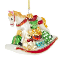 Украшение новогоднее "Лошадка-качалка", L11 W4 H9 см