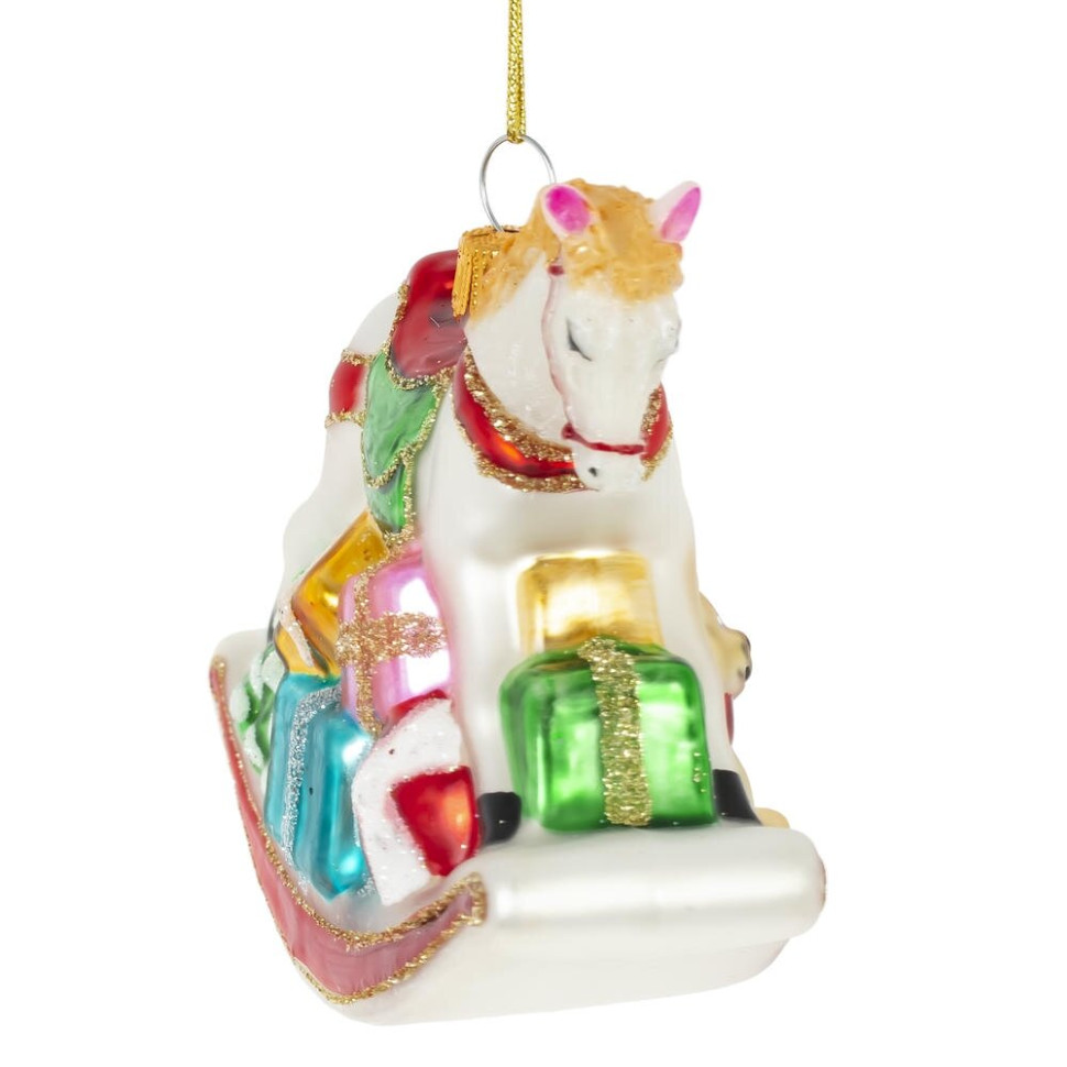 Украшение новогоднее "Лошадка-качалка", L11 W4 H9 см