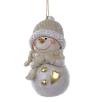 Фигурка декоративная подвесная "Снеговик", L5 W4,5 H8,5 см, 2в.