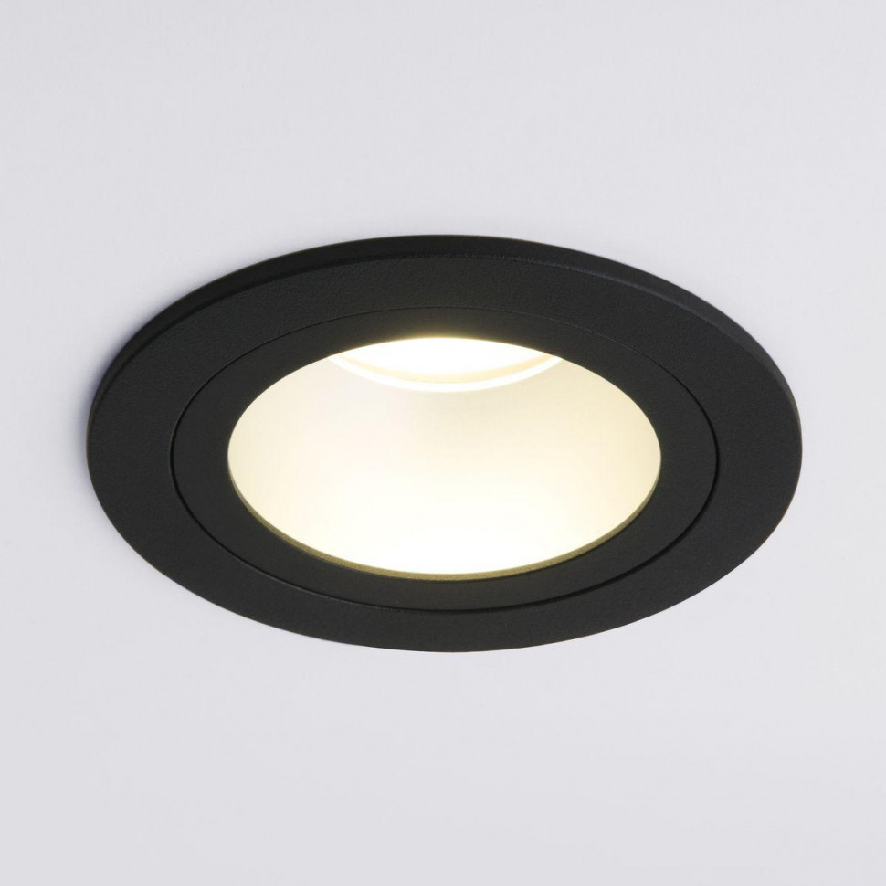 Встраиваемый светильник Elektrostandard 122 MR16 серебро/черный a053354