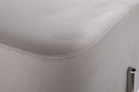 Пуф велюровый светло-серый/хром Пуф велюровый светло-серый/хром