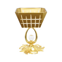 Креманка 12см."Kare 2" золотая квадратная