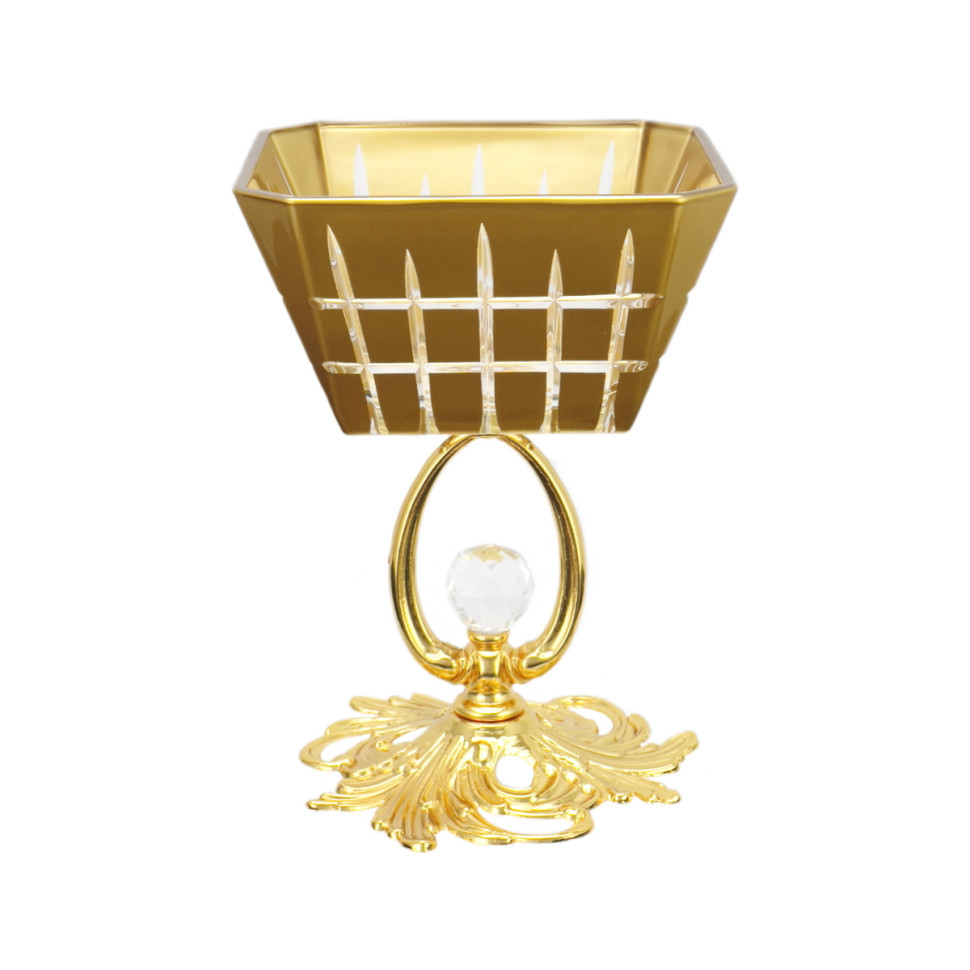 Креманка 12см."Kare 2" золотая квадратная