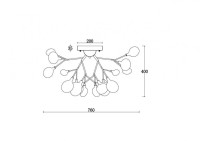 Потолочная люстра Freya Florencia FR5049CL-27B Потолочная люстра Freya Florencia FR5049CL-27B