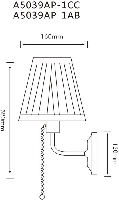 Бра Marriot A5039AP-1CC Arte Lamp