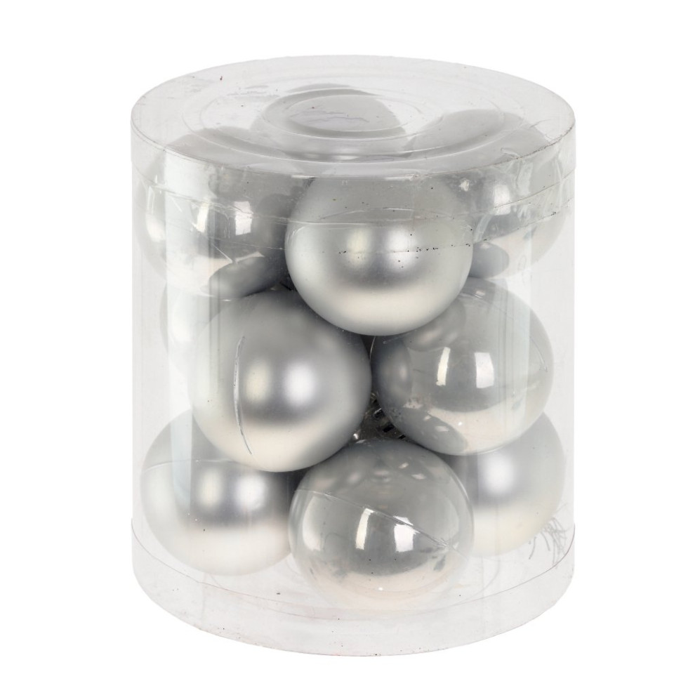 Набор из 12шт Украшение новогоднее "Шар", D 4 см, L9,5 W9,5 H10,5 см