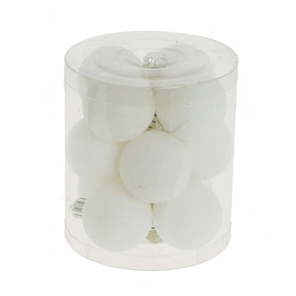 Набор из 12шт Украшение новогоднее "Шар", D 4 см, L9,5 W9,5 H10,5 см