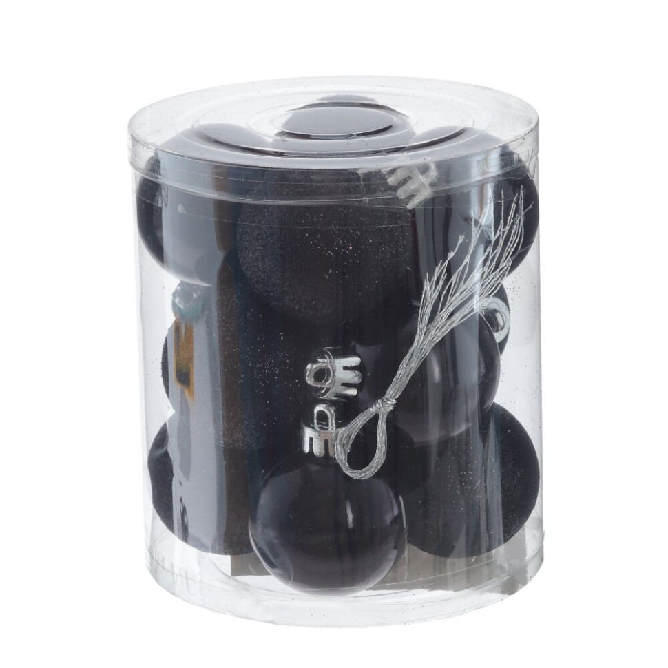 Набор из 12шт Украшение новогоднее "Шар", D 4 см, L9,5 W9,5 H10,5 см