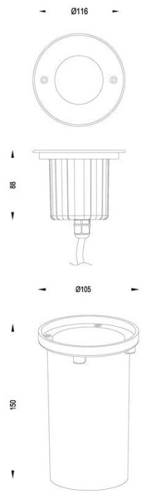 Встраиваемый светильник уличный Quick 730239 Deko-Light