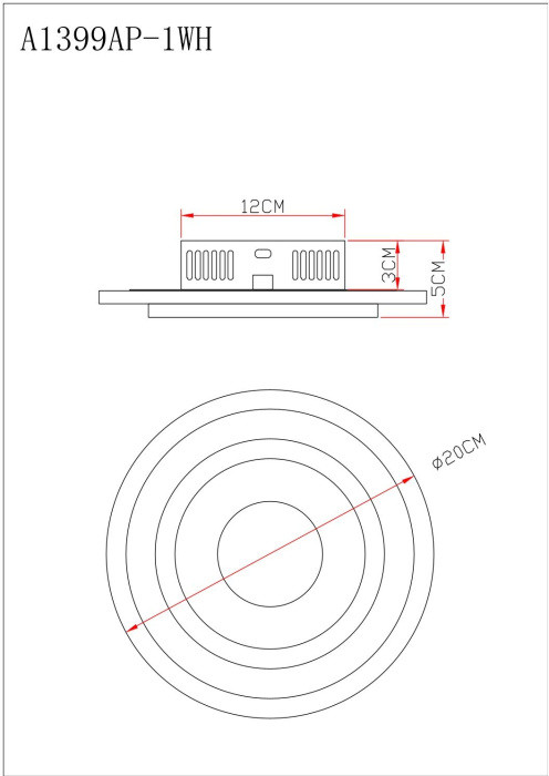 Потолочный светильник Multy-piuma A1399AP-1WH Arte Lamp