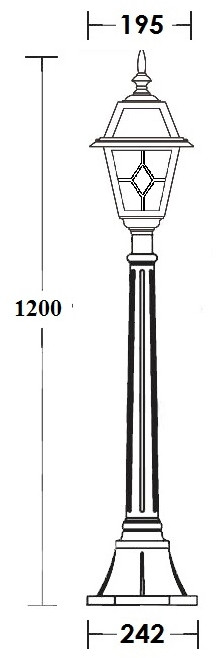 Наземный фонарь FARO 91107 Bl Oasis Light
