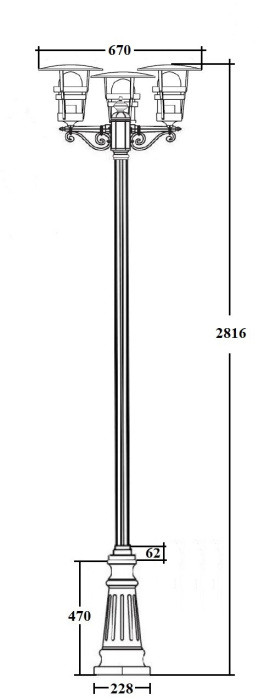 Наземный фонарь TOKIO 2 68910B B2 Bl Oasis Light