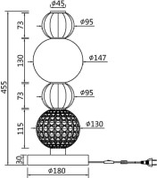 Интерьерная настольная лампа Collar MOD301TL-L18G3K1 Maytoni Интерьерная настольная лампа Collar MOD301TL-L18G3K1 Maytoni