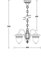 Уличный светильник подвесной KRAKOV 1 S 87270S/3 Gb Oasis Light