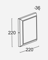 Потолочный светильник уличный SIDNEY LED W1021 Gr Oasis Light