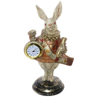 Фигурка декоративная "Кролик" с часами (1, L12 W9 H21 см, 2в.