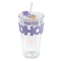 Стакан с трубочкой, L9 W9 H0,5 см, 3в.