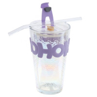 Стакан с трубочкой, L9 W9 H0,5 см, 3в.