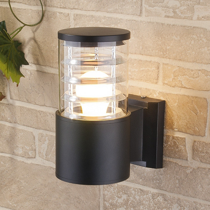 Настенный светильник уличный Strada 1408 TECHNO черный Elektrostandard