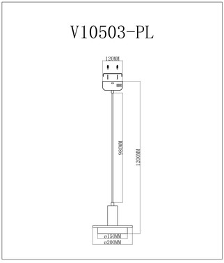 Подвесной светильник Solumn V10503-PL Moderli
