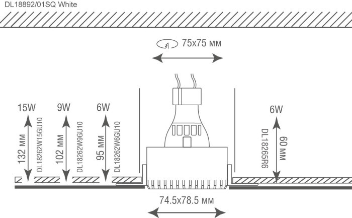 Точечный светильник Click-Click DL18892/01SQ White Donolux