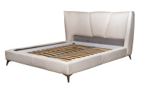 Кровать Siena велюровая кремовая Кровать Siena велюровая кремовая