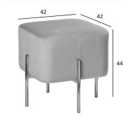 Пуф велюровый черный/золото