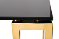 Консоль черное стекло/золото Консоль черное стекло/золото