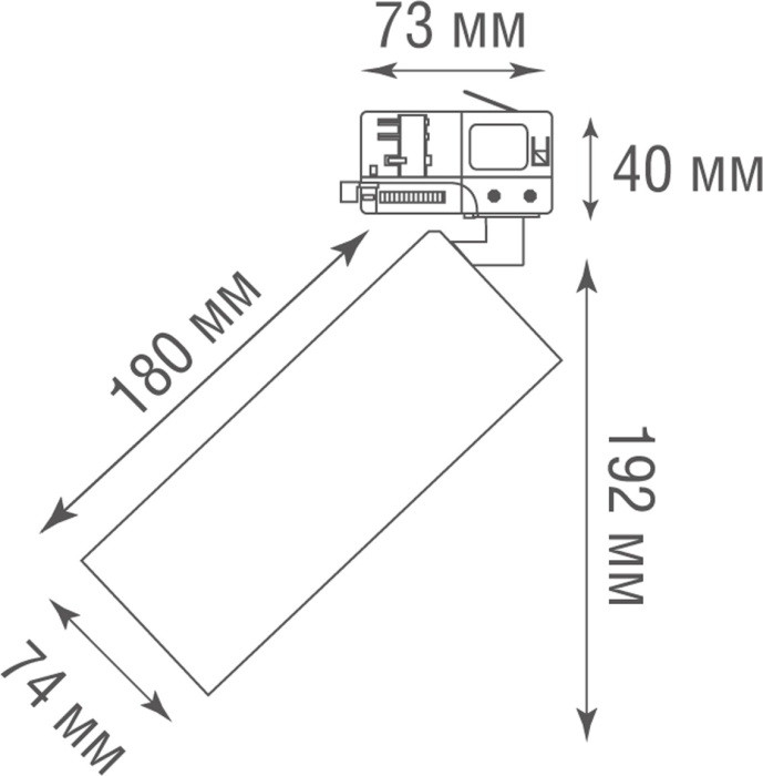Трековый светильник Rollo DL18895R20N1B TRACK Donolux