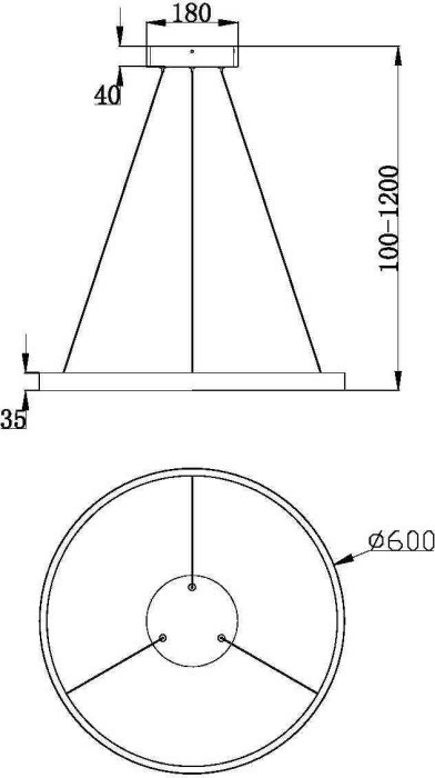 Подвесной светильник Rim MOD058PL-L32WK Maytoni