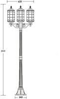 Наземный фонарь BARSELONA 81208B Gb Oasis Light