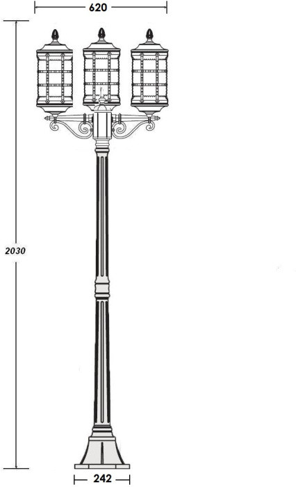 Наземный фонарь BARSELONA 81208B Gb Oasis Light