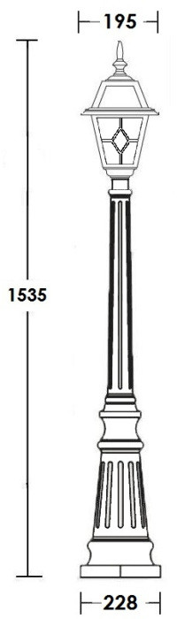 Наземный фонарь FARO 91111 Bl Oasis Light