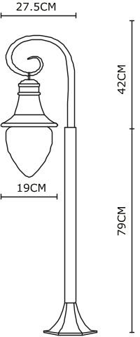 Наземный фонарь Vienna A1317PA-1BN Arte Lamp