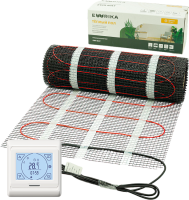 Комплект теплого пола Ewrika MAT EWR 150-2,5 с терморегулятором ТЕП91Б белым, сенсорным