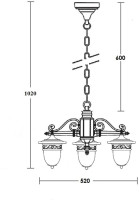 Уличный светильник подвесной KRAKOV 1 S 87270S/3/02 Gb Oasis Light