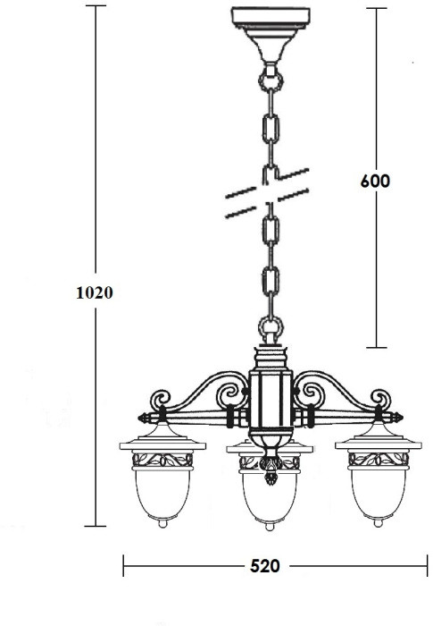 Уличный светильник подвесной KRAKOV 1 S 87270S/3/02 Gb Oasis Light