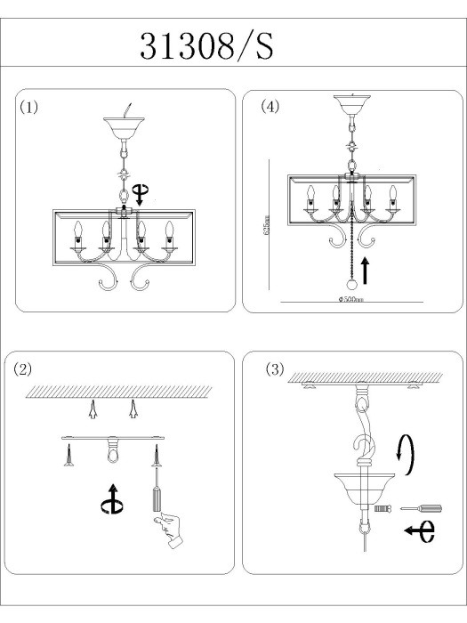 Подвесная люстра 31300 31308/S B/C Newport