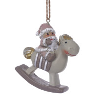 Фигурка декоративная подвесная "Ангел/Дед Мороз", L6 W2,5 H6,5 см, 4в.