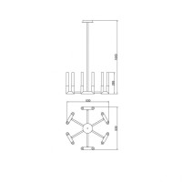 Подвесная светодиодная люстра Lucia Tucci Flop 3390.12 Chrome Подвесная светодиодная люстра Lucia Tucci Flop 3390.12 Chrome