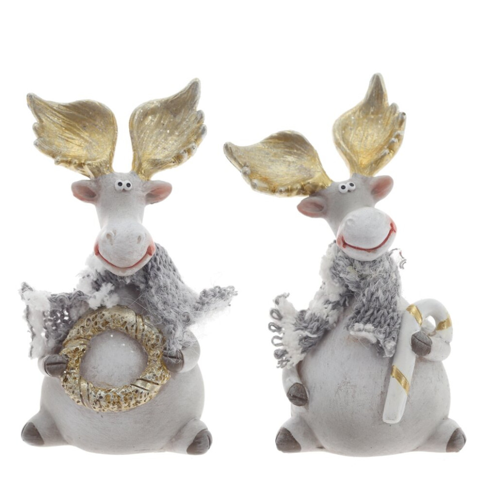 Фигурка декоративная "Олень", L6,5 W5,5 H19,5 см, 2в.