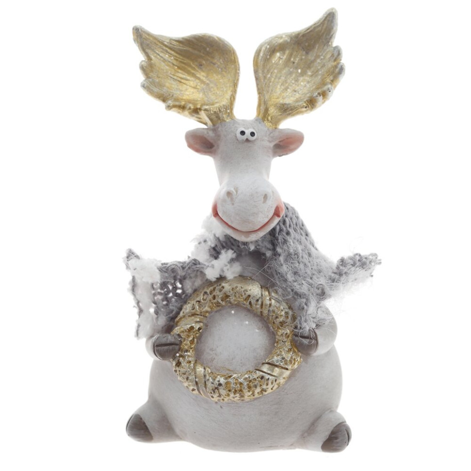 Фигурка декоративная "Олень", L6,5 W5,5 H19,5 см, 2в.