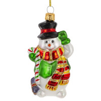 Украшение новогоднее "Снеговик", L6 W5 H10 см