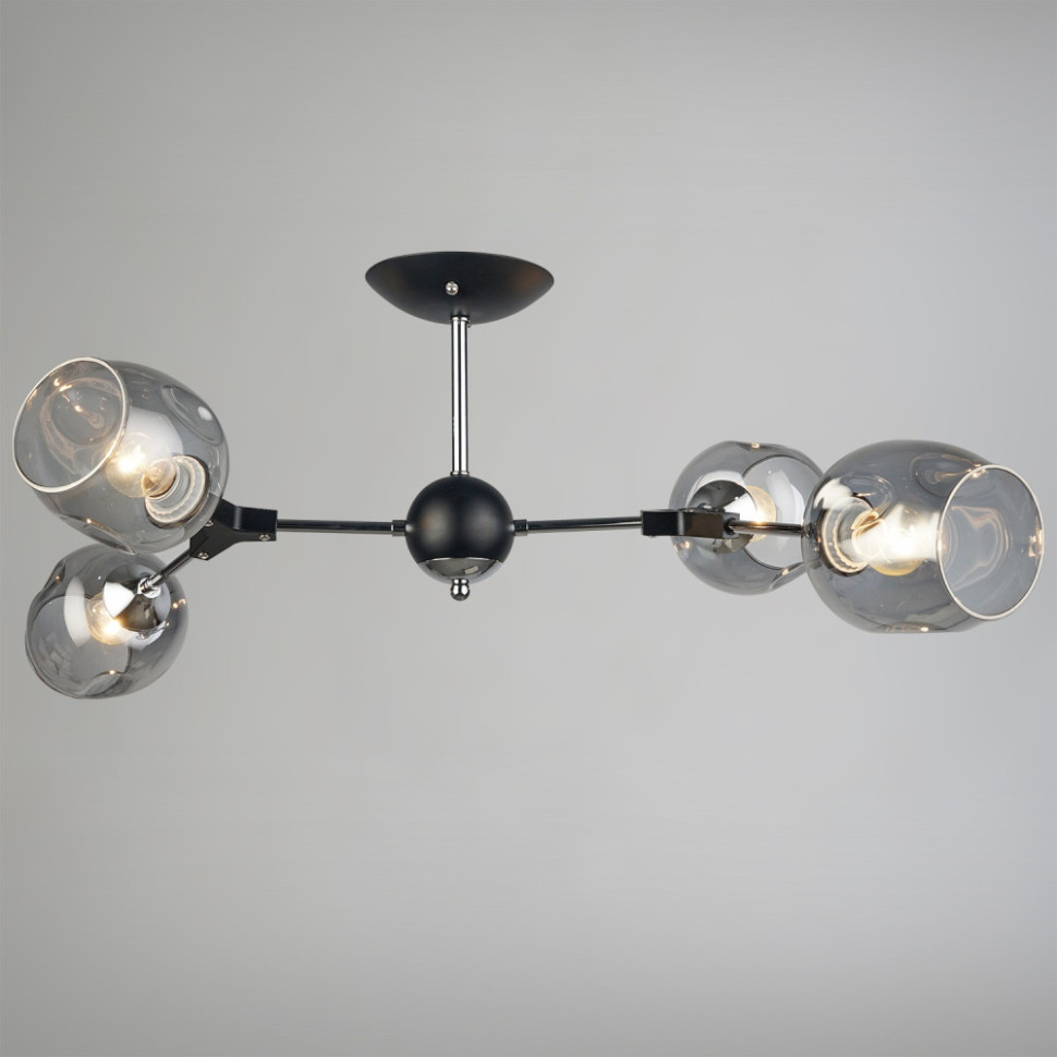 Потолочная люстра  04210-0.3-04 BK+CR Reluce