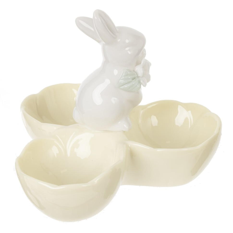 Подставка для 3-х яиц "Заяц", L10,5 W10,5 H9,5 см