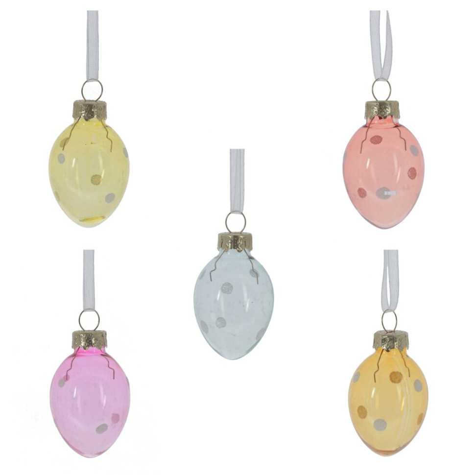 Набор из 9-ти изделий декоративных подвесных "Яйцо пасхальное" (3*4), L8 W8 H8,5 см